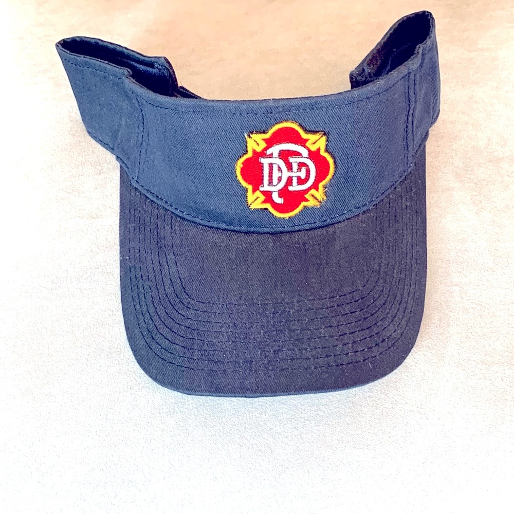 Men's Blue cap with DFD Fire Dept. emblem. Visor hat